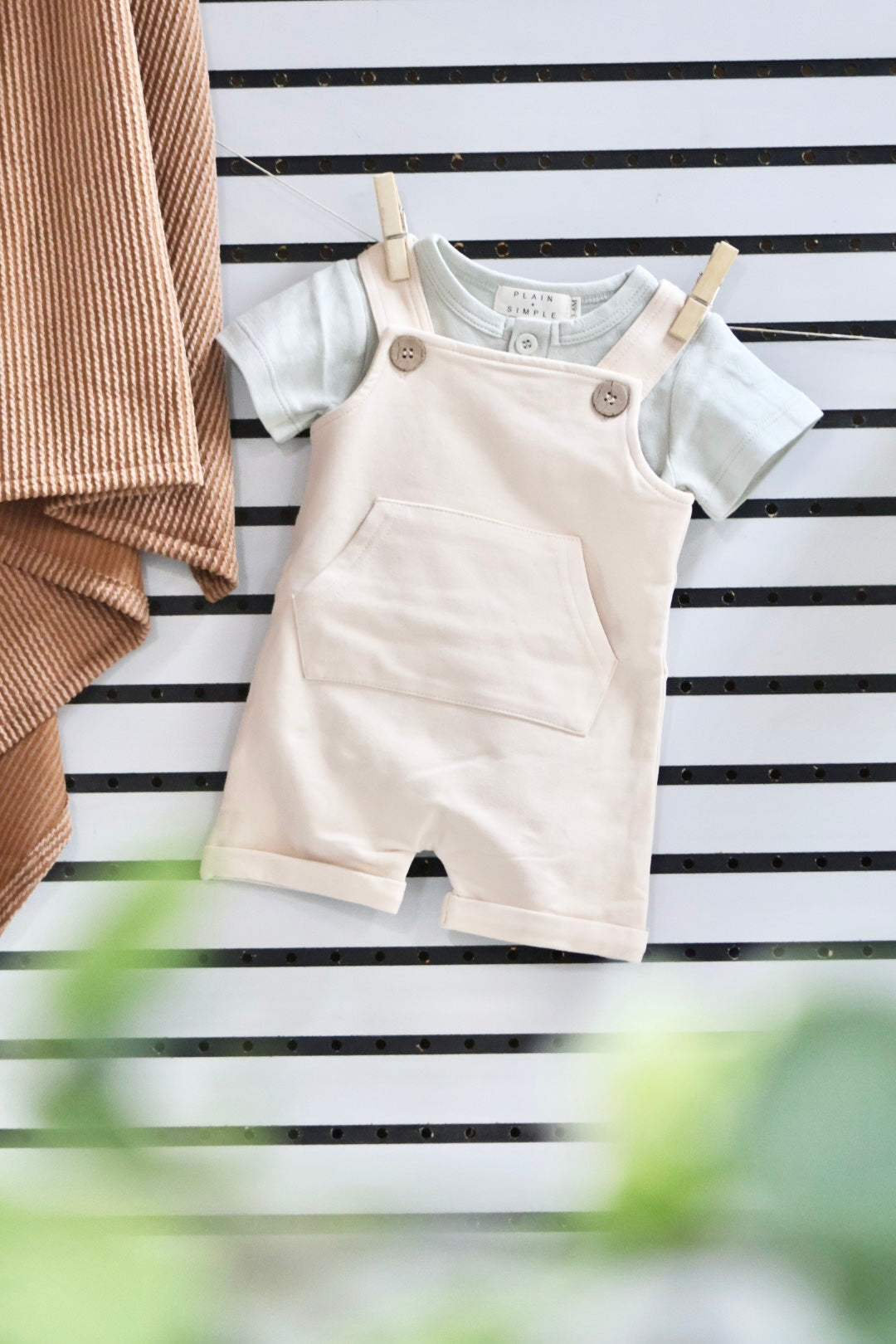 Baby Boys Short Overalls