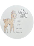 Hand Drawn Birth Stat “Baby Dear”
