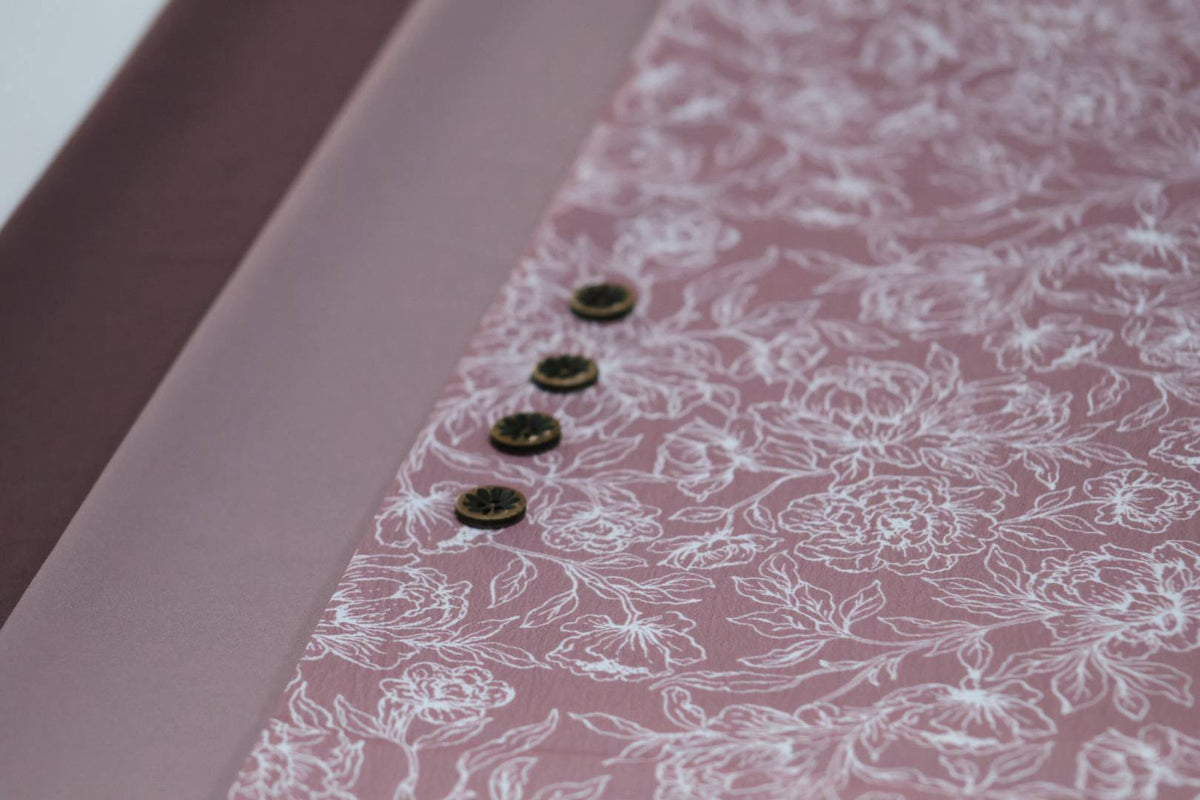 EXCLUSIVE Pineskin Ash Rose dainty floral sketch by the half yard