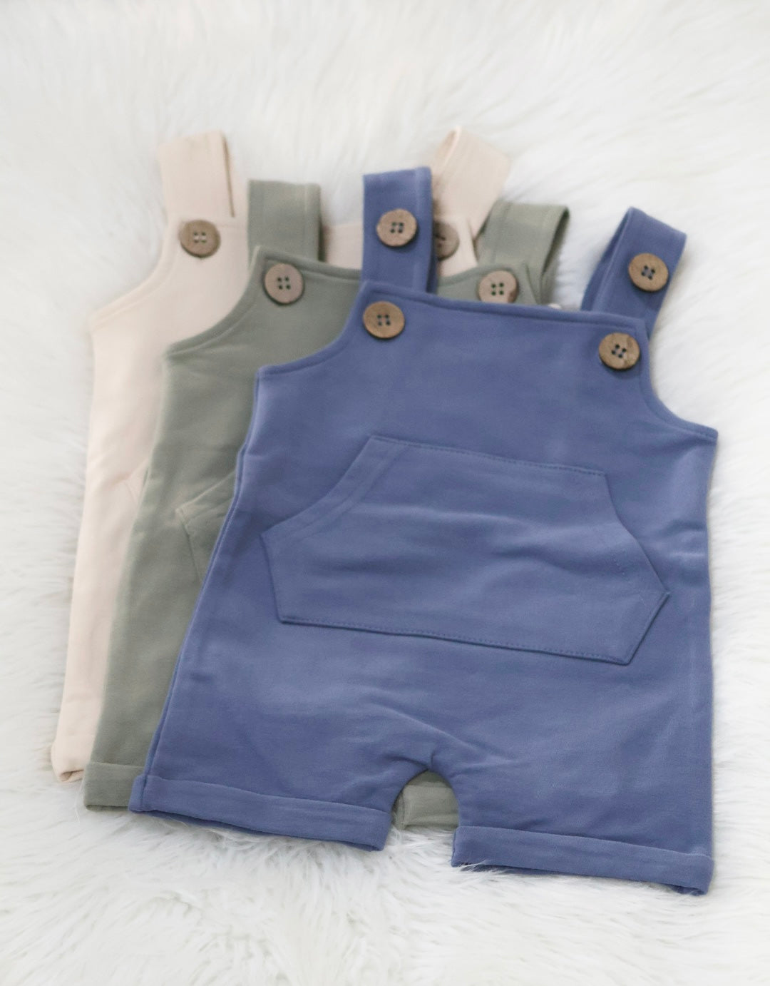 Baby Boys Short Overalls