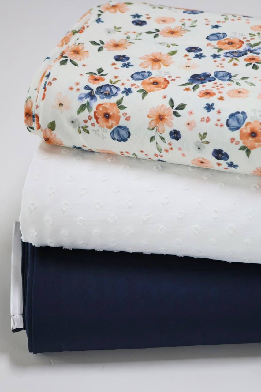 EXCLUSIVE Pineskin Soft Ivory Floral by the half yard