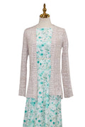 Narrow rib Turquoise Meadow Mist  by the half yard