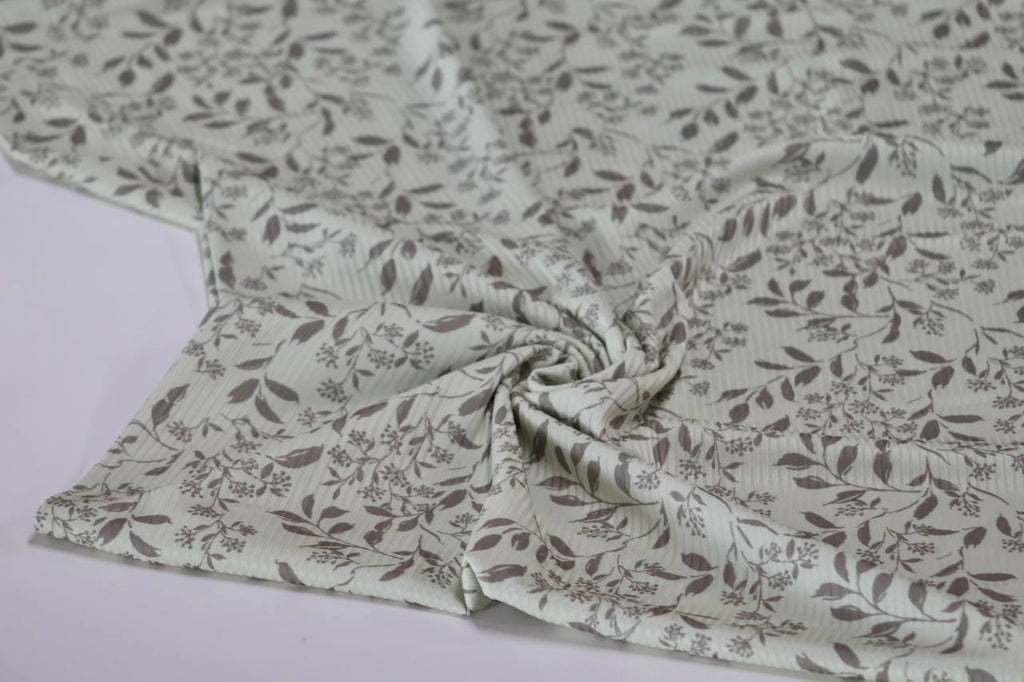 Exclusive Narrow Rib Pistachio Shell Elegant Leaf by the Half Yard