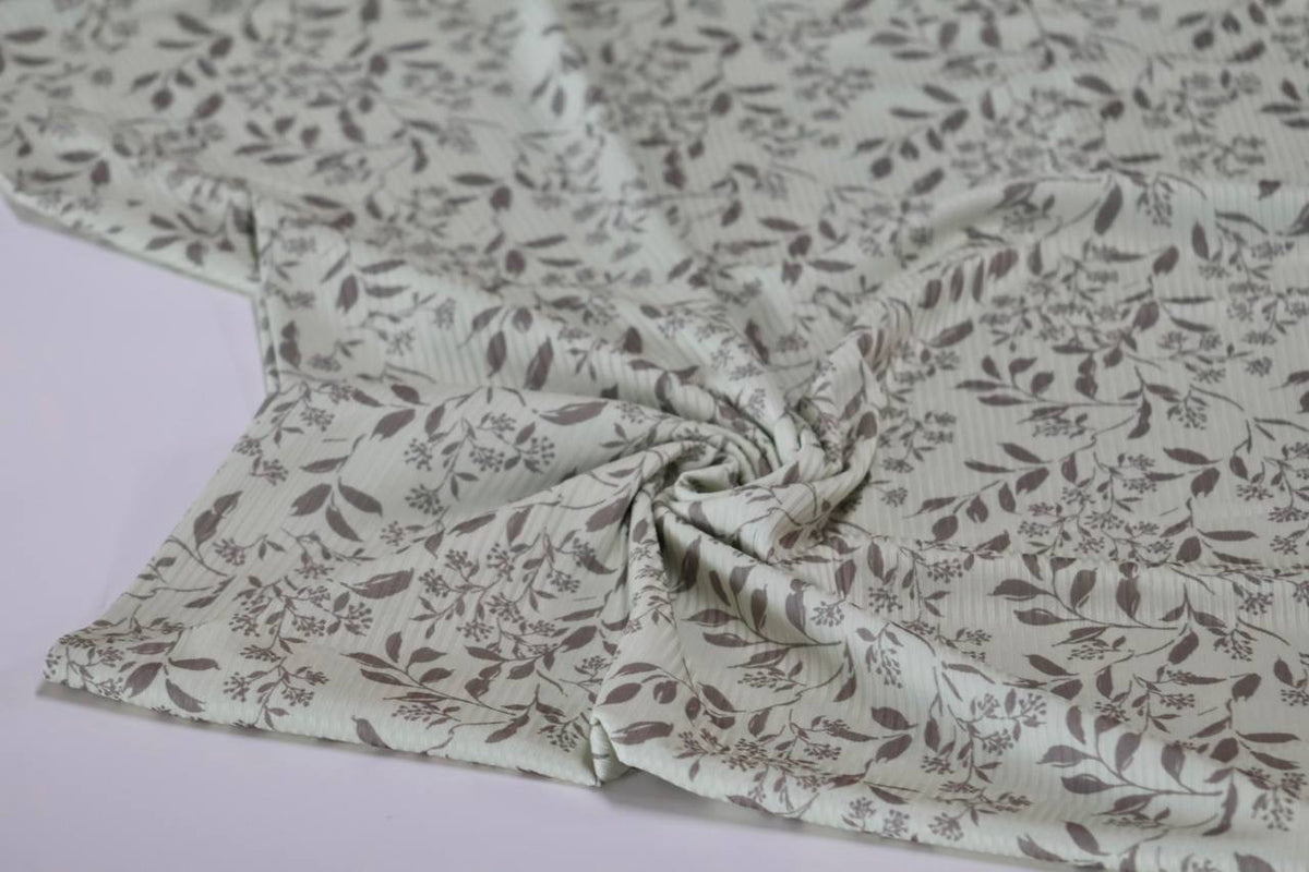Exclusive Narrow Rib Pistachio Shell Elegant Leaf by the Half Yard
