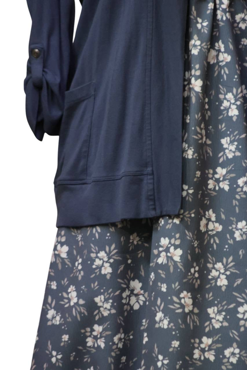 Exclusive Pineskin Dusty blue painted cosmos by the Half Yard