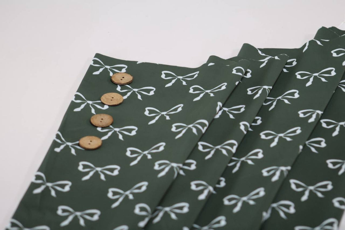 Exclusive Butter Knit Moss Whimsical Bows by the Half Yard