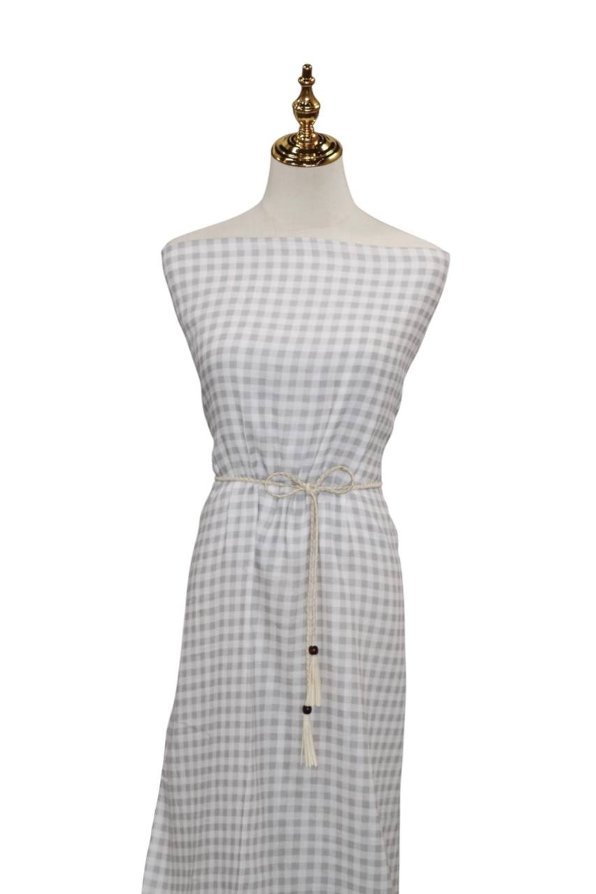 Double Gauze Cotton Smoky Gingham by the half yard