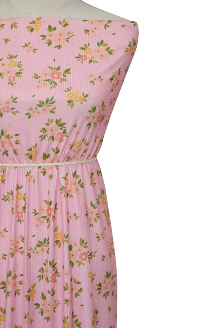 Exclusive Narrow Rib Summer Blush Blossoms by the Half Yard
