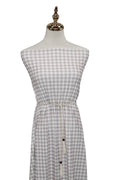 Narrow rib Sandstone gingham by the half yard