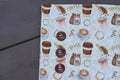 Morning Java Delight Poly Swiss Dot                                                                  and Petite Rib Knit by the half yard