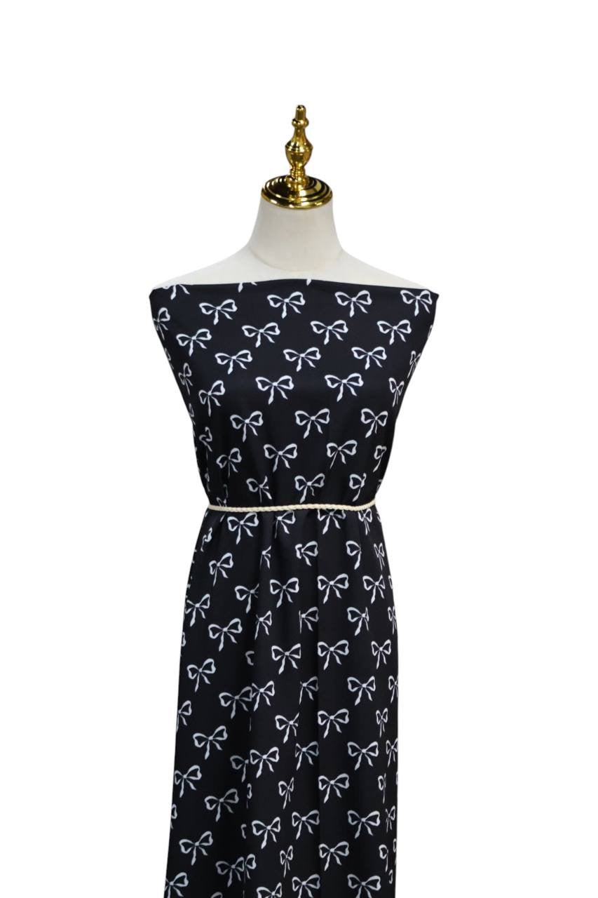 Exclusive Black Whimsical Bows by the Half Yard