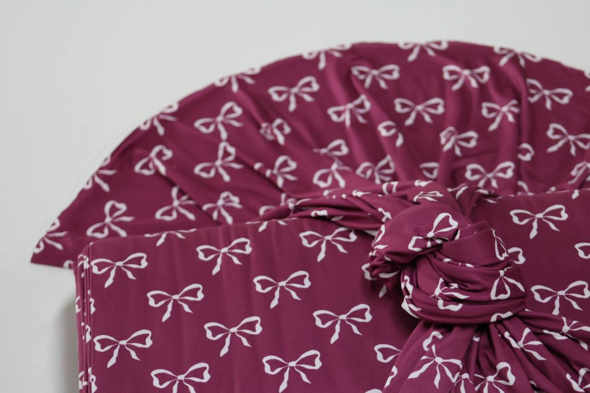 Exclusive Double Brushed Poly Berry Kiss Whimsical Bows by the Half Yard