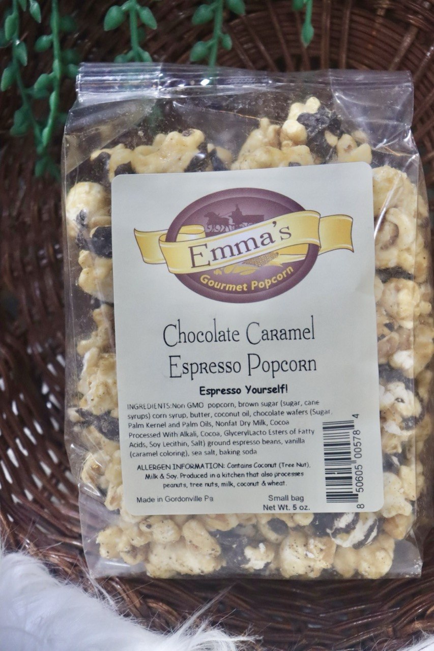 Emma’s Gourmet Chocolate Caramel Espresso Popcorn