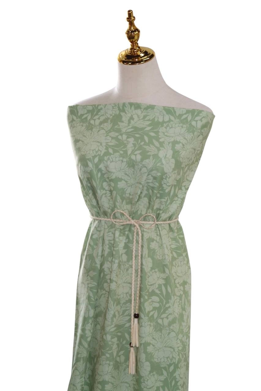 Cloud Poly French Green Timeless Peony by the Half Yard