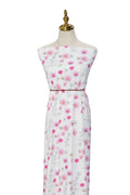 Butter Knit White Summer Cosmos by the Half Yard