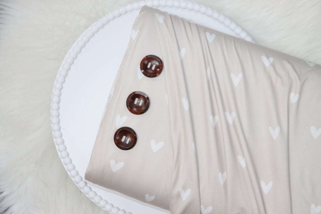 Double Brushed Hearts by the half yard