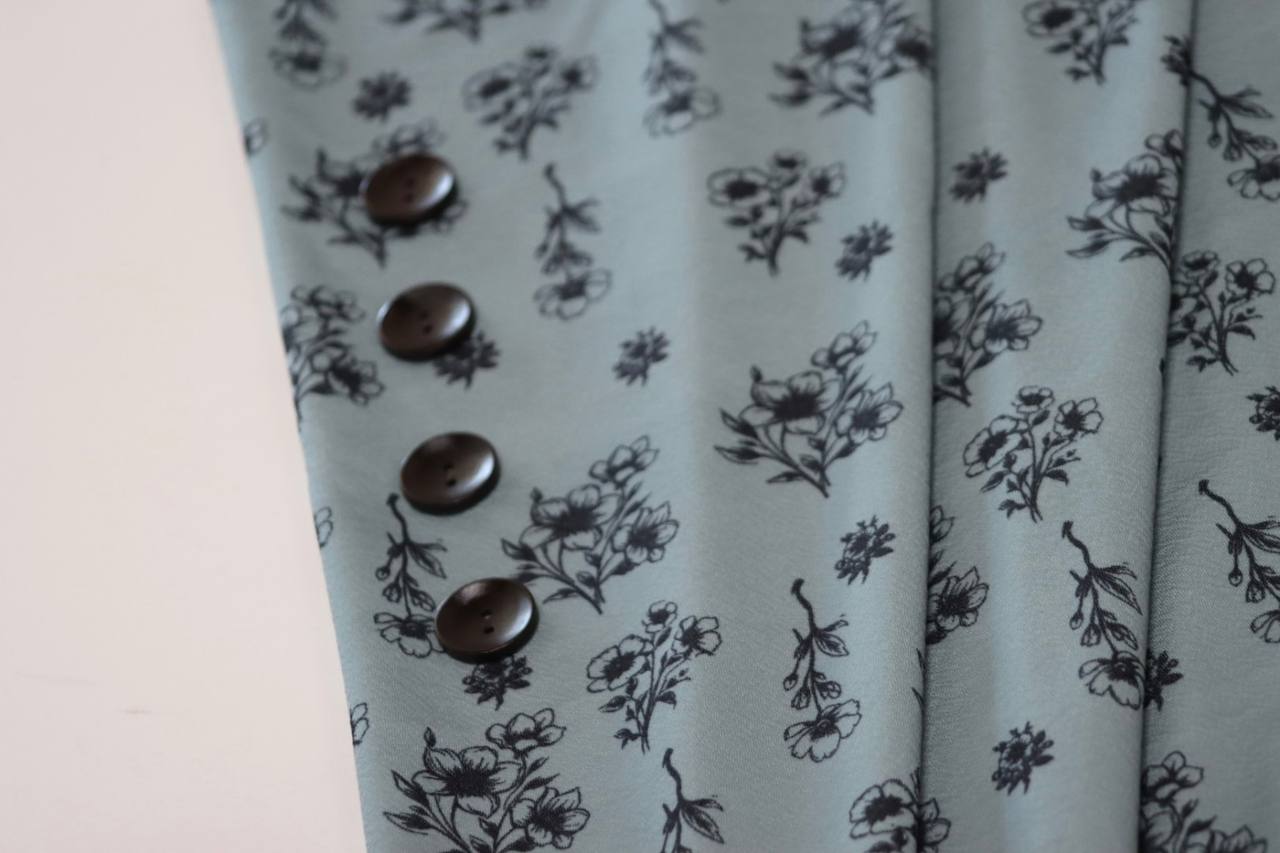 Lightweight Liverpool Periwinkle Dreamy Floral  by the half yard