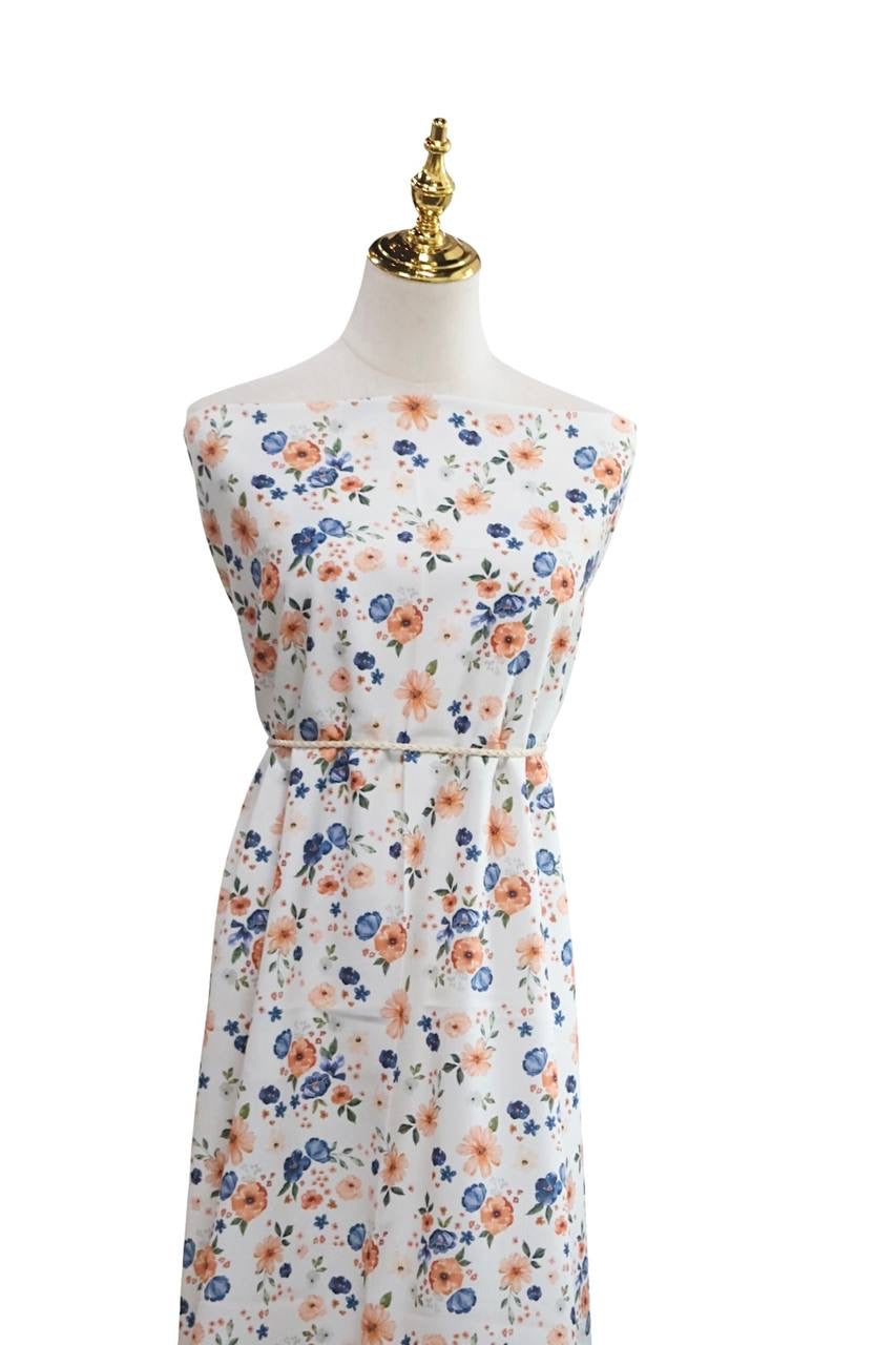 EXCLUSIVE Pineskin Soft Ivory Floral by the half yard
