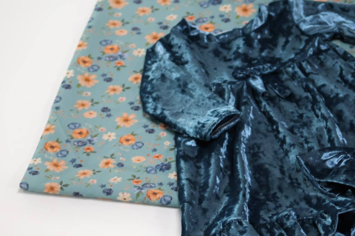 EXCLUSIVE Pineskin Seafoam Floral by the half yard