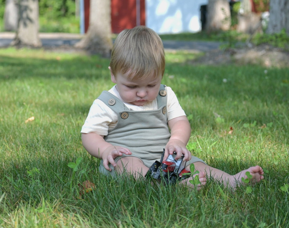 Baby Boys Short Overalls
