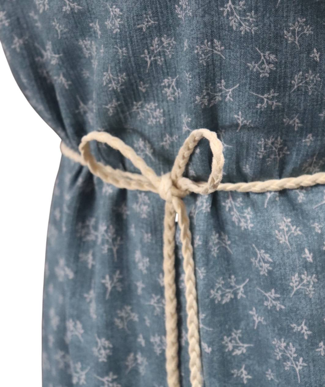 Poly Linen crêpe “Blue Teal” by the half yard