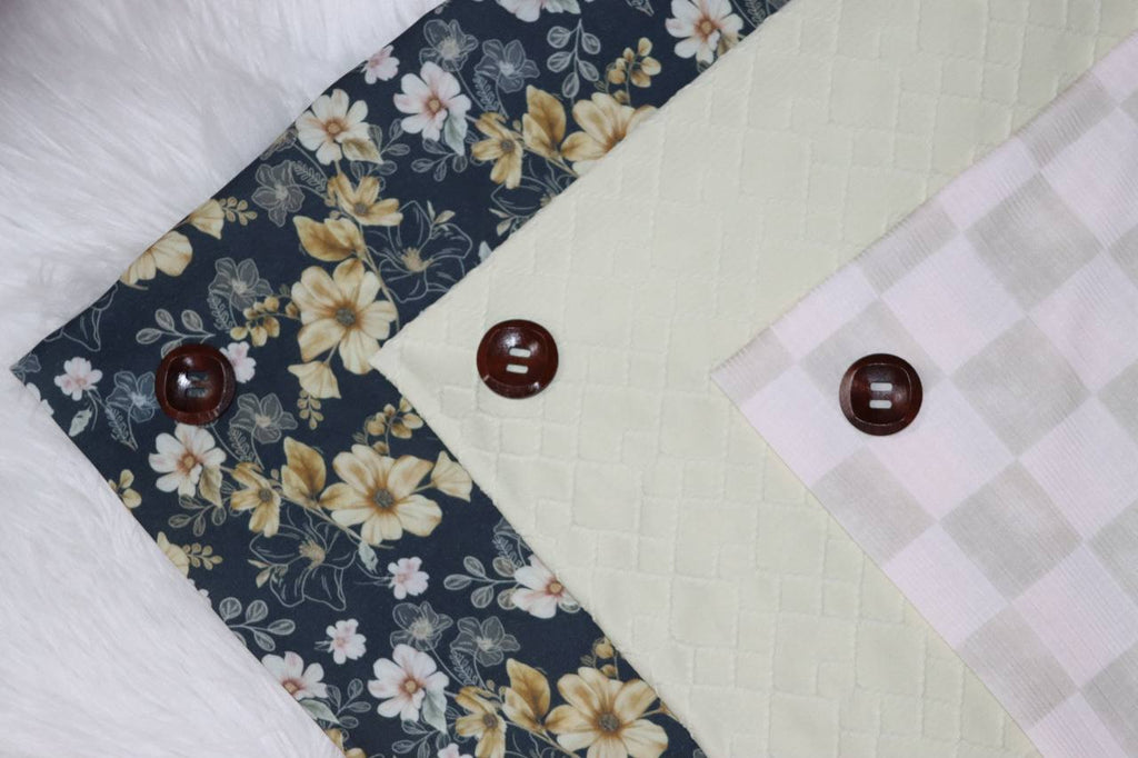 Linen Look Poly Black Graceful Cosmos  by the half yard
