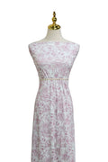 EXCLUSIVE Wide Rib pomegranate dainty floral sketch  by the half yard