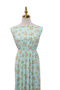 Exclusive Butter Knit Seafoam Blossoms by the Half Yard