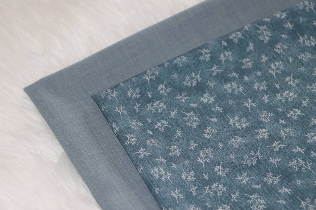 Poly Linen crêpe “Blue Teal” by the half yard