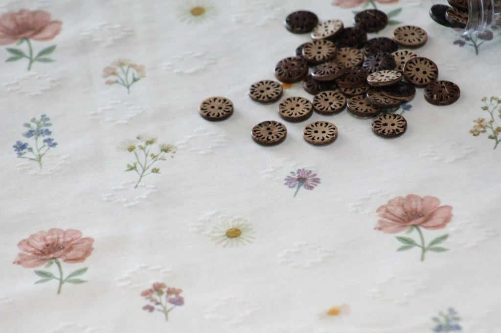 Exclusive Diamond Swiss Dot Cream Cottage Primrose by the Half Yard