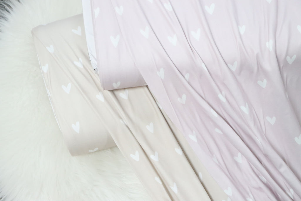 Double Brushed Hearts by the half yard