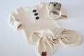 Oatmeal Heathered Reign rib Handmade Knotted Gown
