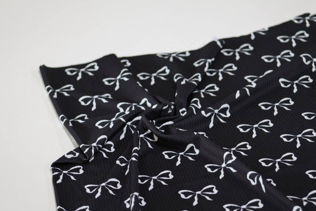 Exclusive Black Whimsical Bows by the Half Yard