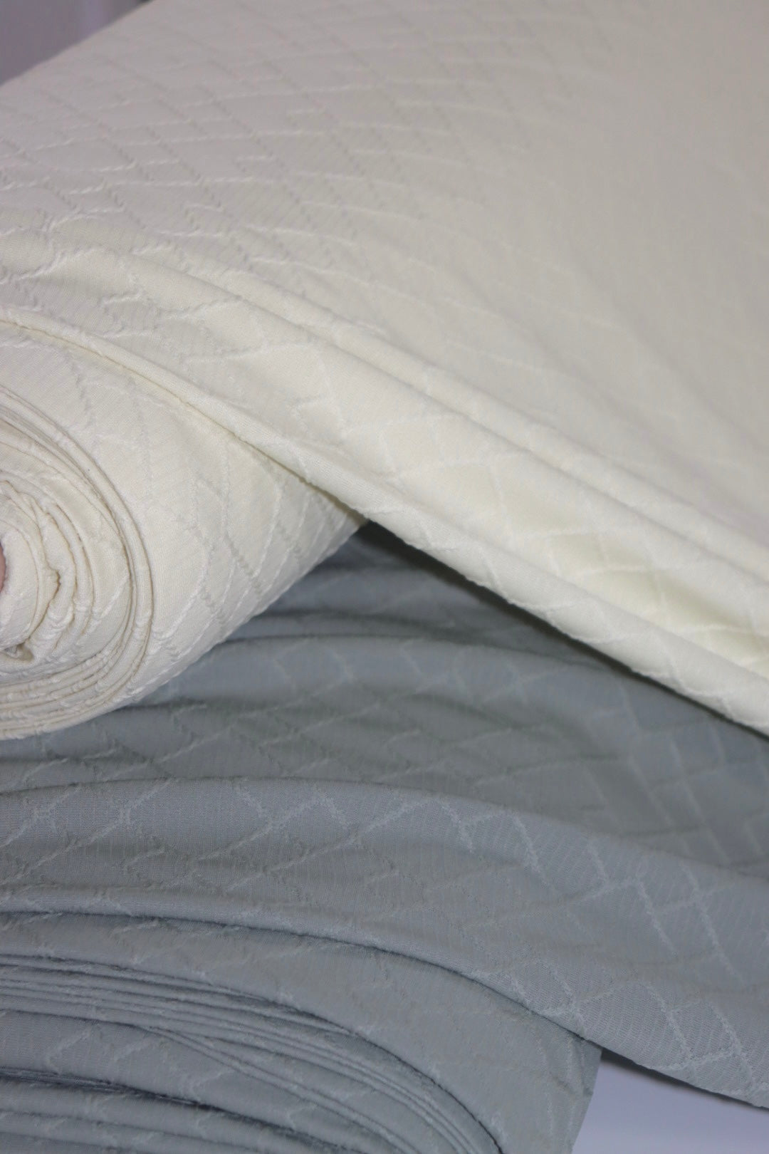 Jacquard knit raised solid by the half yard