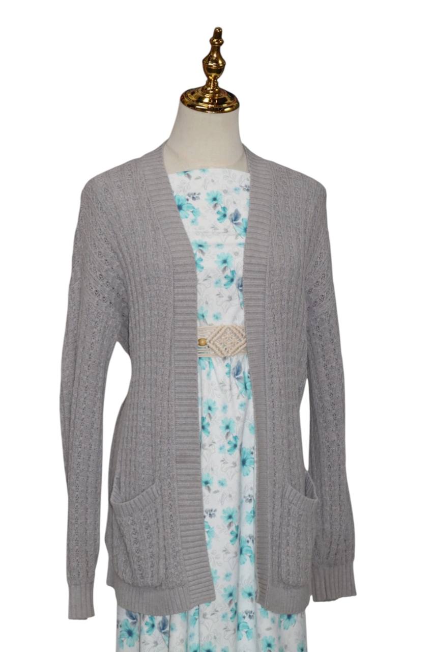 Butter knit Teal Graceful Cosmos by the half yard