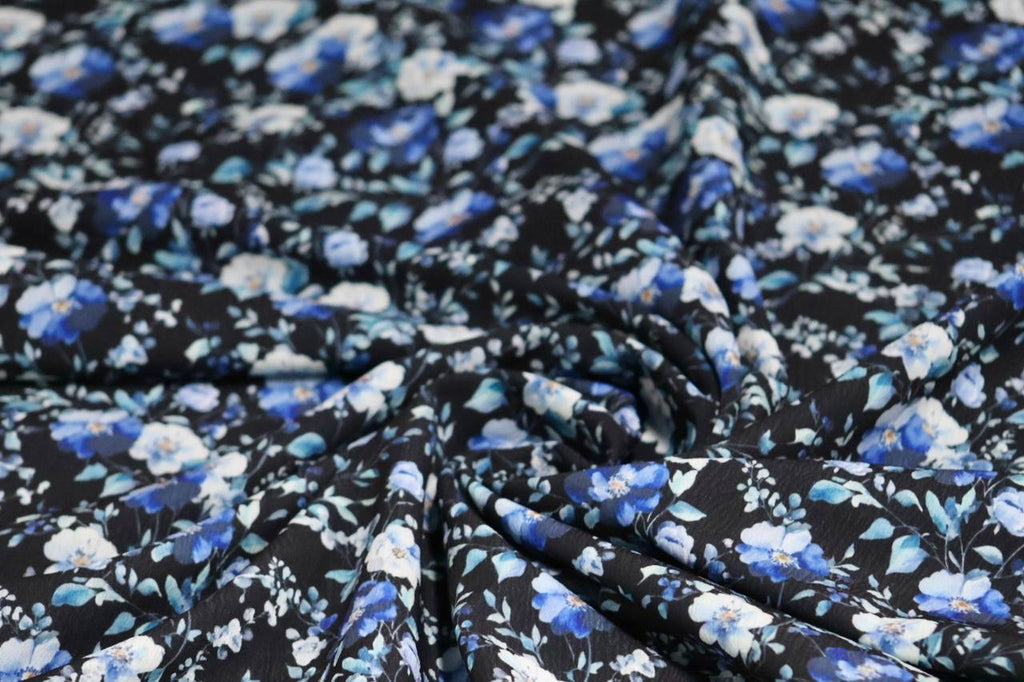 EXCLUSIVE Pineskin Azure Garden Posies by the half yard