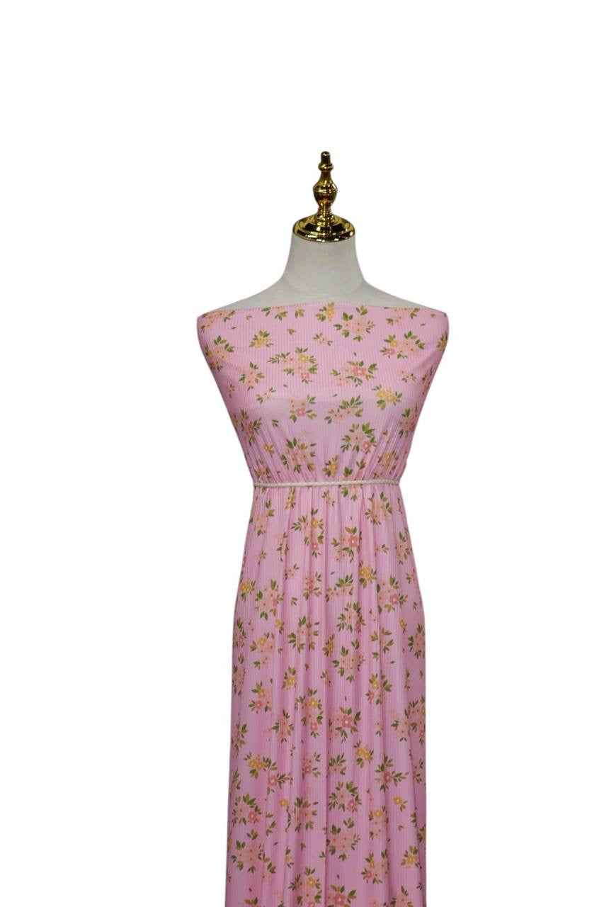 Exclusive Narrow Rib Summer Blush Blossoms by the Half Yard