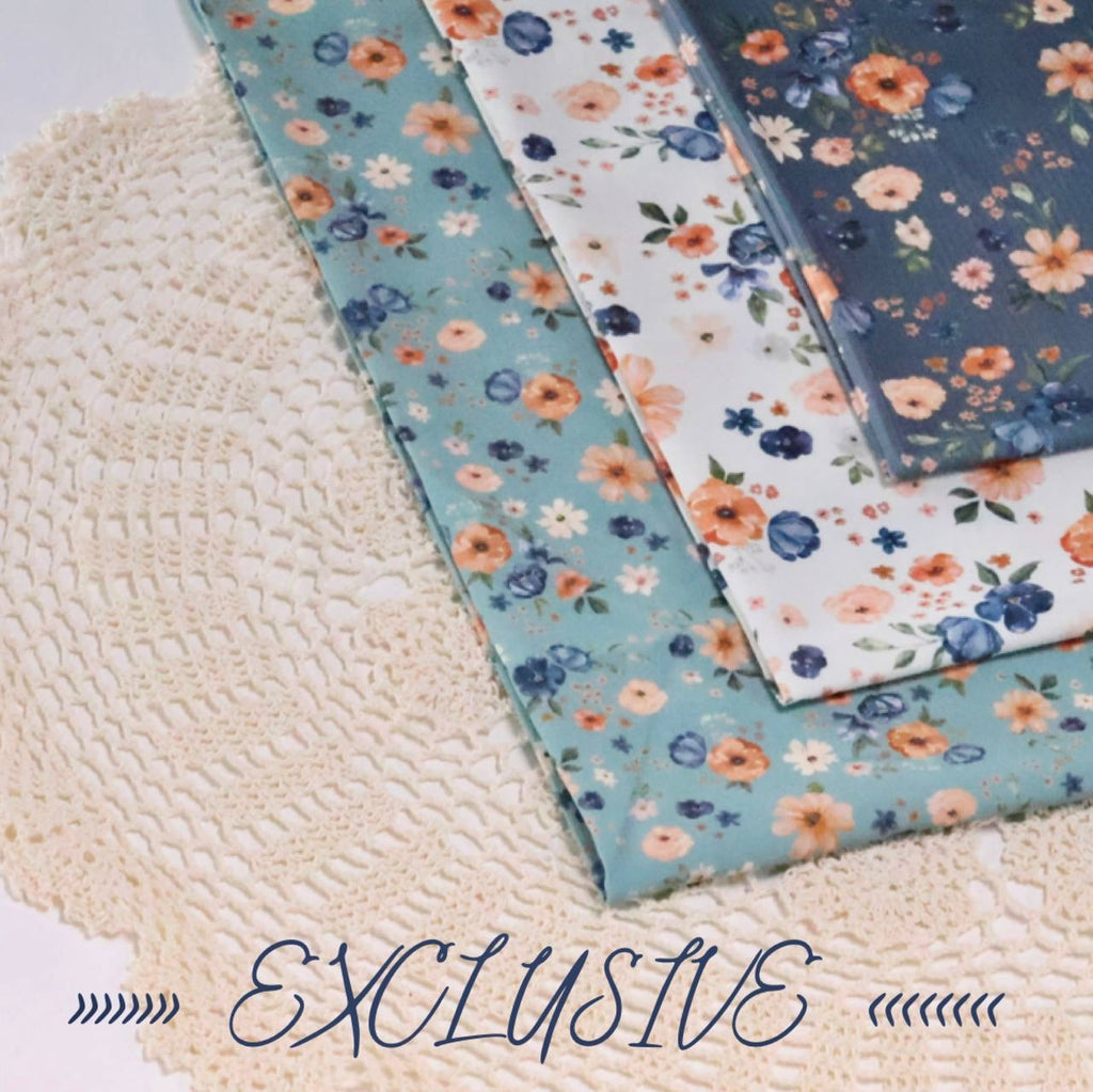 EXCLUSIVE Pineskin Seafoam Floral by the half yard
