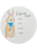 Hand Drawn Birth Stat “Blue Bunny”
