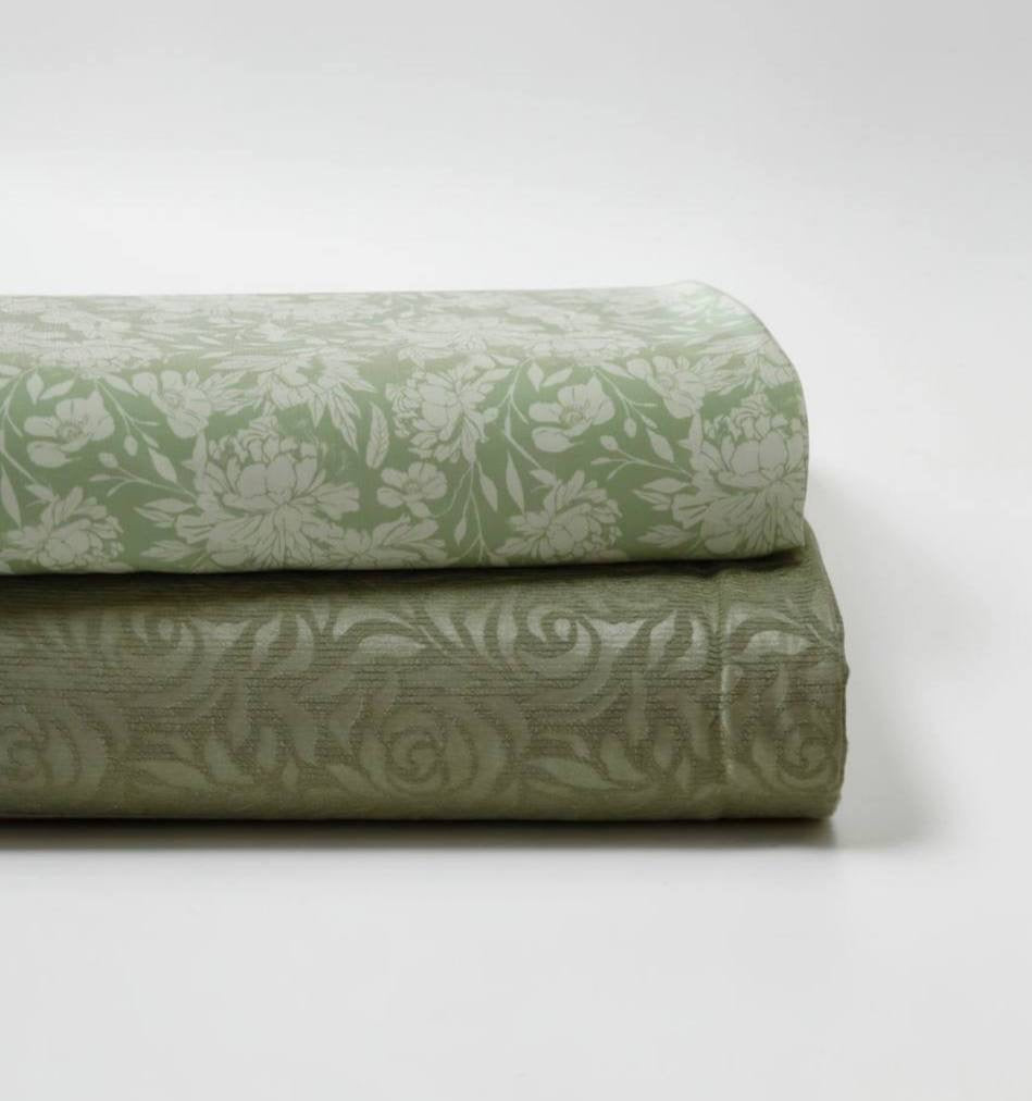 Cloud Poly French Green Timeless Peony by the Half Yard