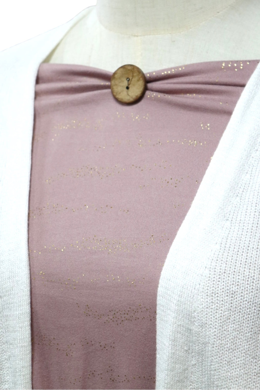 Double Brushed “Rose” Foil Solid by the half yard