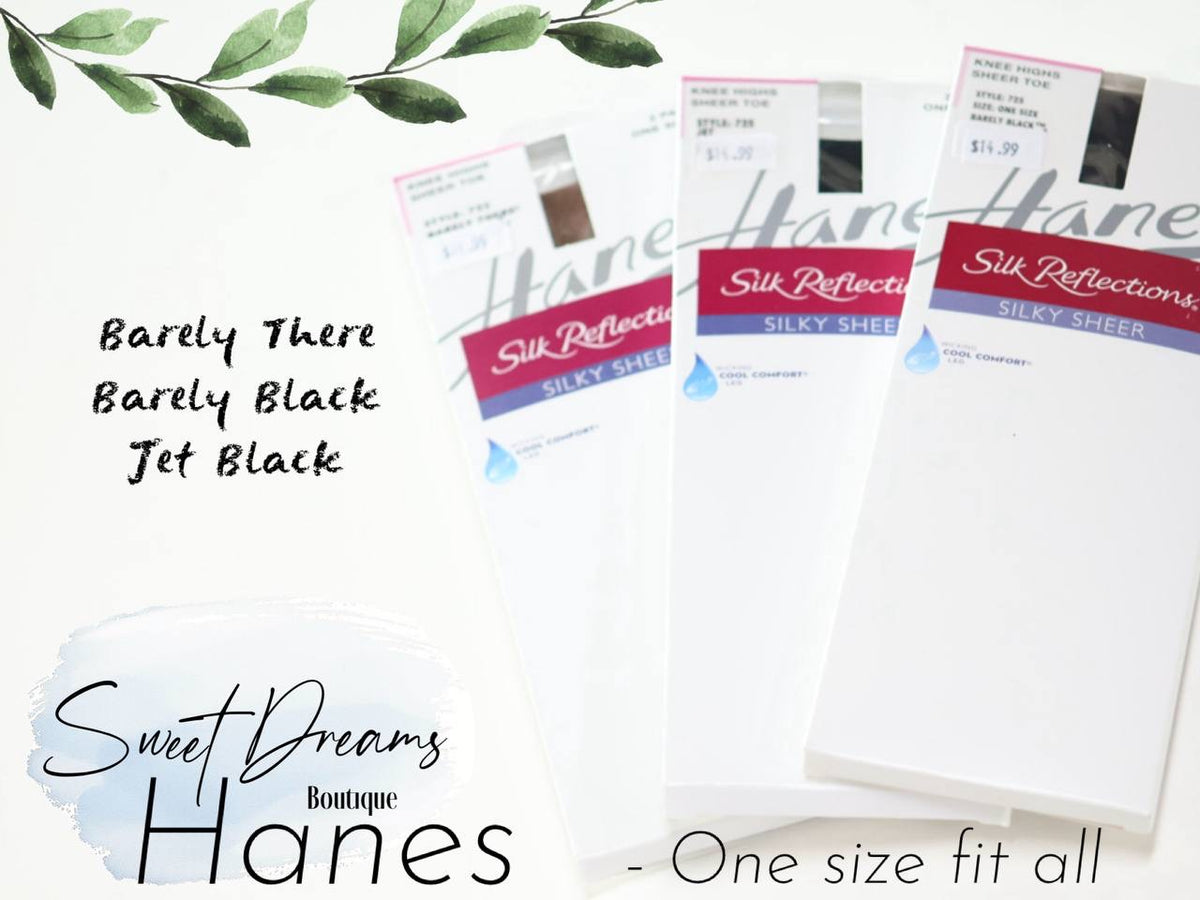 Hanes Silky Sheer Nylons Knee High