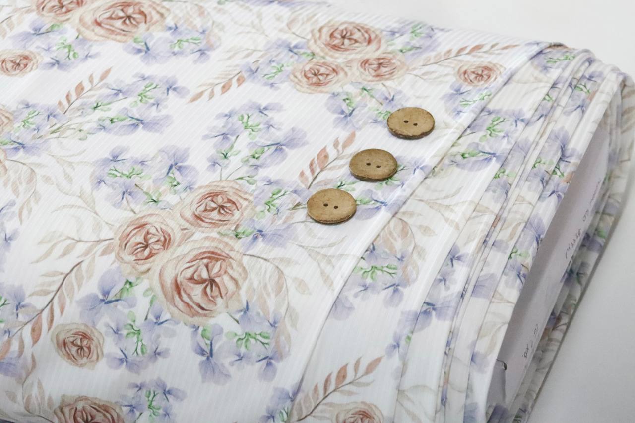 Narrow Rib Vintage Rose Violet by the half yard