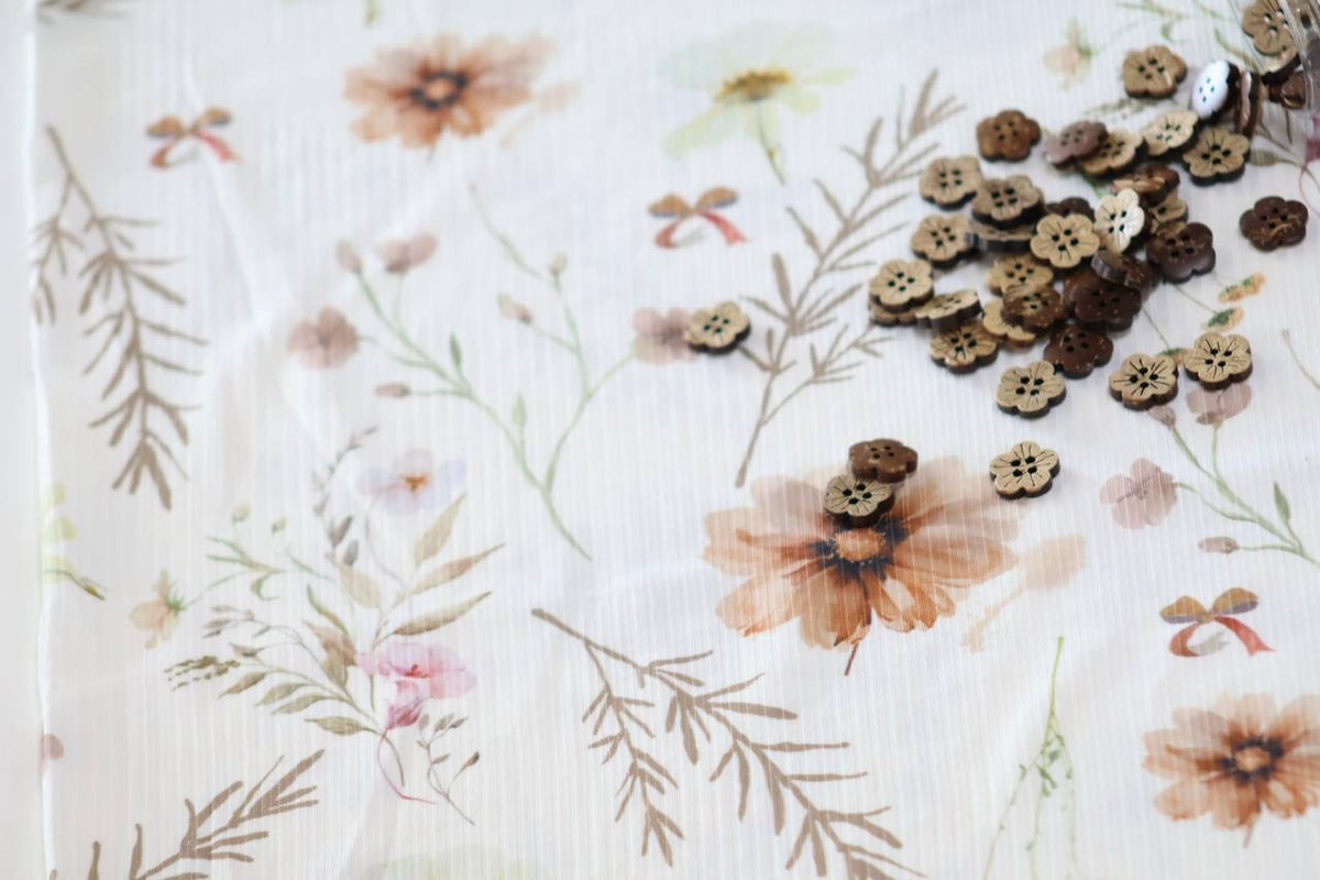 Exclusive  Narrow rib Mauve blooming bows by the Half Yard