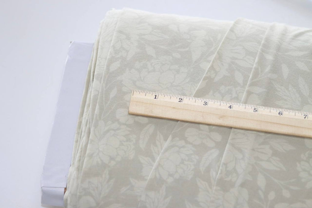 Cotton Spandex Champagne Timeless Peony by the Half Yard