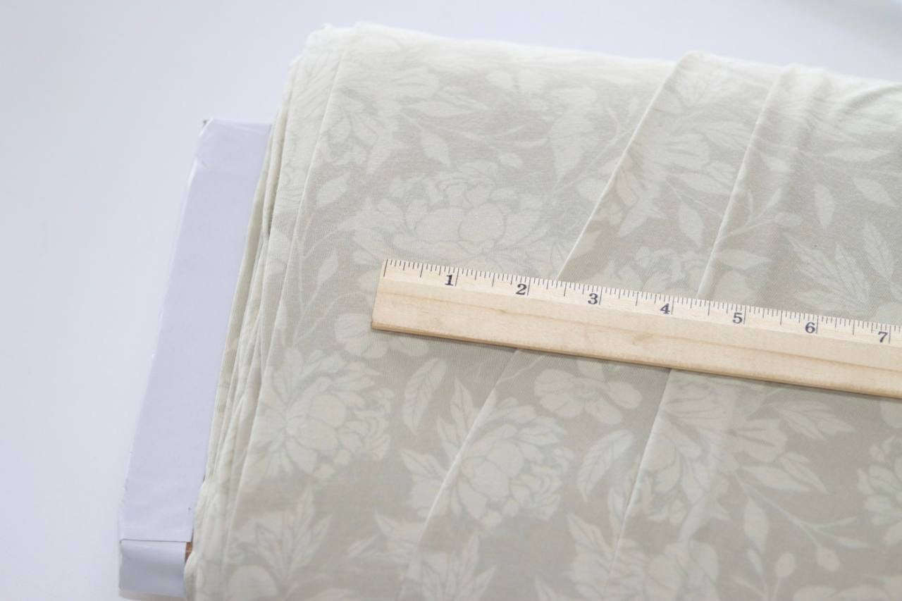 Cotton Spandex Champagne Timeless Peony by the Half Yard