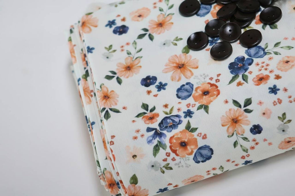 EXCLUSIVE Pineskin Soft Ivory Floral by the half yard