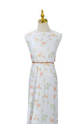 Exclusive Wide Rib White Subtle Blooms by the Half Yard