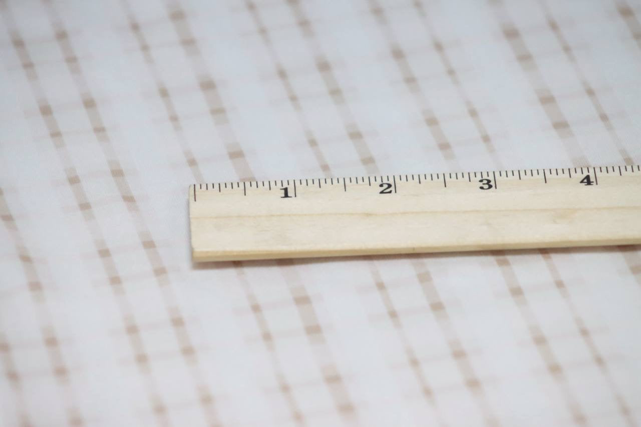 Double Brushed Tan Plaid by the Half Yard