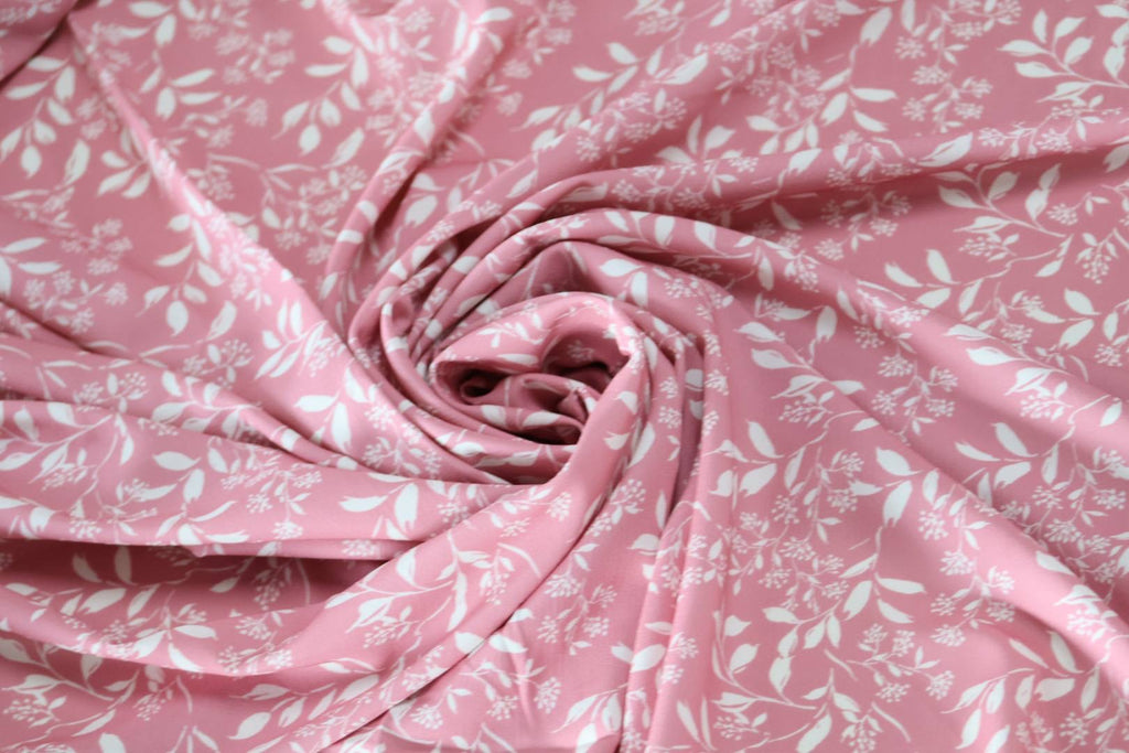 Exclusive Cloud Poly  Carnation Elegant Leaf by the Half Yard